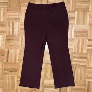 Talbots Barely Boot career pants burgundy 8p